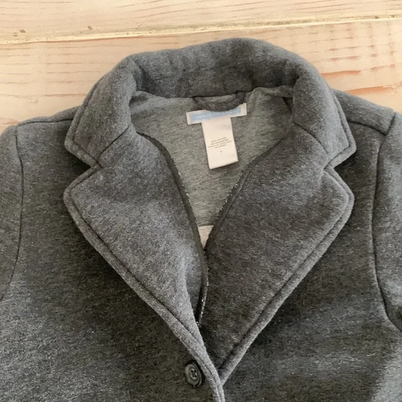 Janie and Jack button down grey cotton warm and cozy coat/jacket size 7